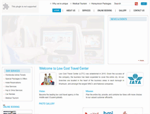 Tablet Screenshot of lowcosttravelcenter.com